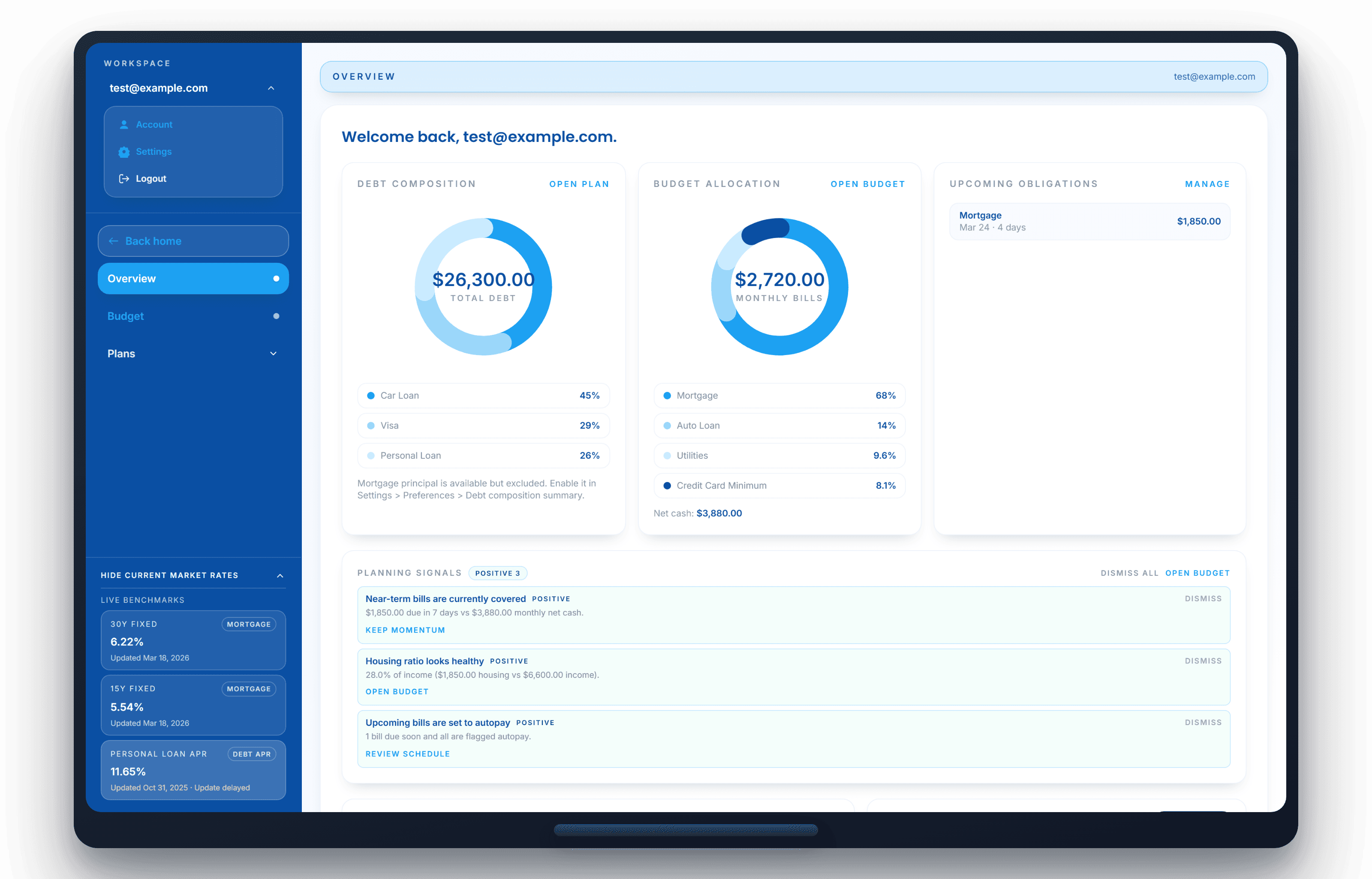 PayYerBills app preview on desktop
